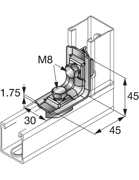 Hilti 418757 supporto angolare mm-a-90