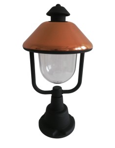 Garden light 94033/cu copper dwarf lantern e27 black ip44