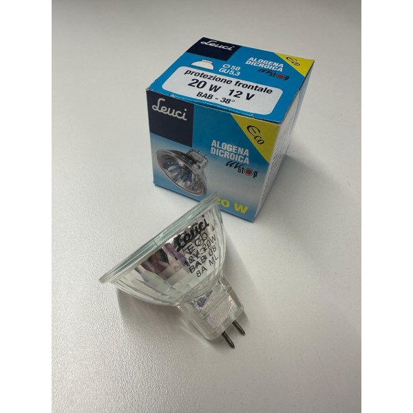 Leuci 840651.0101 dichroic d.50 3000°k gu5,3 20w 12v 38° with glass