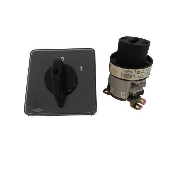Bremas ca0320003me3 3-pole switch 32a with black handle 0-1