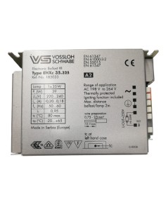 Vossloh 183033 alimentatore elettronico ehxc35.325 110x75 1x35w 220-240v 2