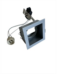 Delta light 202 21 12 a carree ok hi-encastré 50w GU10 aluminium réglable 90x90mm p.125mm