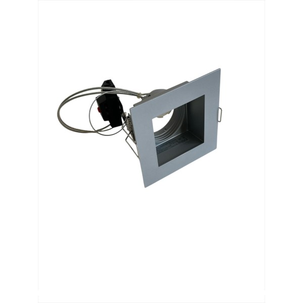 Delta Light 202 20 07 A Carree RS50 HI S1 A faretto inc. fisso gu10 alluminio 95x95mm p.115mm