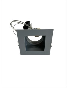 Delta Light 202 20 07 A Carree RS50 HI S1 Spot encastré fixe GU10 aluminium 95x95mm p.115mm 2