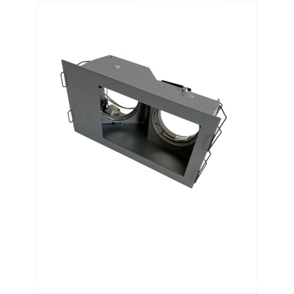 Projecteur fixe/orientable Delta Light 2022120A Carrée 235 S1 A 2 x 50 W 12 V GX5.3 155 mm x 90 mm p.60mm