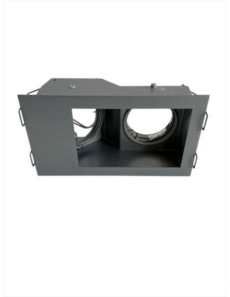 Projecteur fixe/orientable Delta Light 2022120A Carrée 235 S1 A 2 x 50 W 12 V GX5.3 155 mm x 90 mm p.60mm