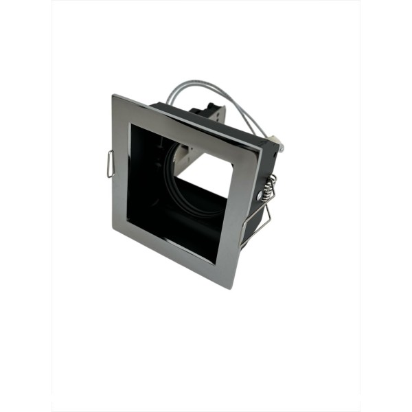Delta Light 202 21 10 C-B Carree Ok S1 Faretto incasso fisso gx5.3 12v Cromato 90x90mm p.125mm