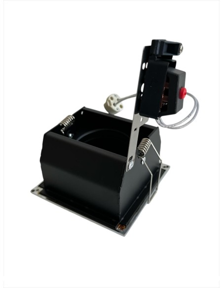 Delta Light 202 21 10 C-B Carree Ok S1 Faretto incasso fisso gx5.3 12v Cromato 90x90mm p.125mm