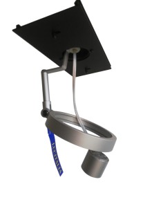 Spot Lucitalia Kriter 70 W GX8,5 gris avec plaque de plafond