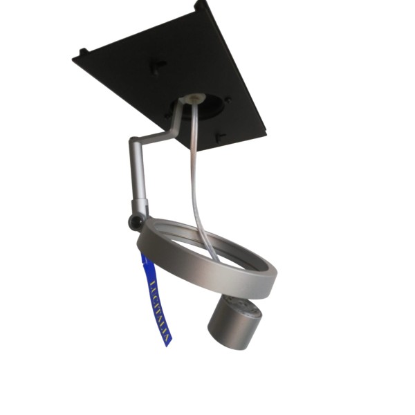 Spot Lucitalia Kriter 70 W GX8,5 gris avec plaque de plafond