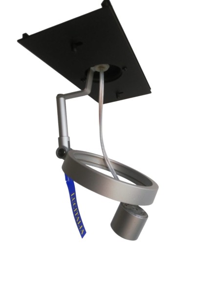 Spot Lucitalia Kriter 70 W GX8,5 gris avec plaque de plafond