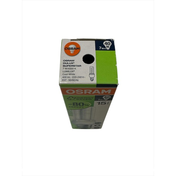 Osram Dulux Superstar Dsst 7w/840 Lampada fluorescente 7w 4000°k e27 220-240V