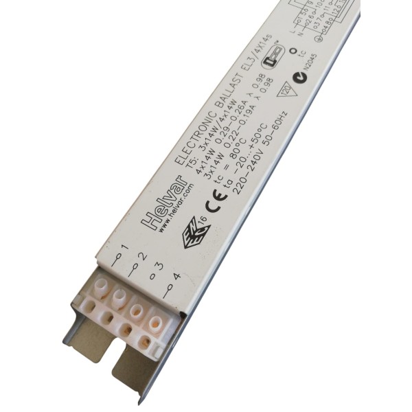 Helvar el3/4x14s ballast elettronico 3x14 4x14w t5 230v