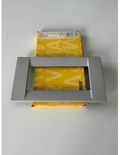 Placca idea 4 moduli argento 2