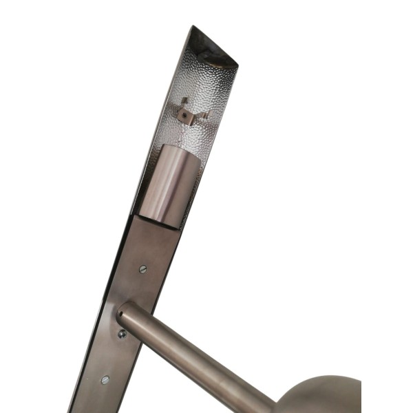 Lumen center 16600.165 trylon lampada parete inox satinato 1x150w e14