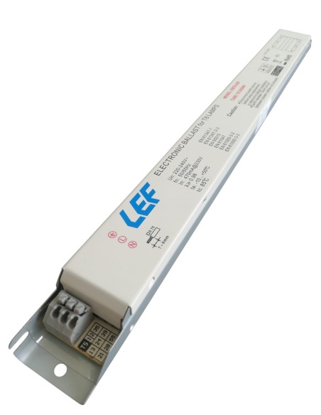 Lef ebt8-258 electronic ballast 2x58w t8 220 - 240v 360x31x23mm