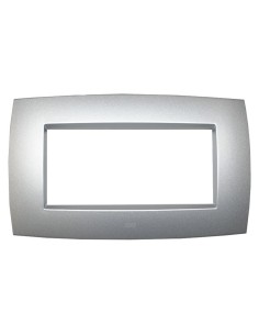 Abb plaque technopolymère intelligente 4 modules 2cse0402smp elos gris argent