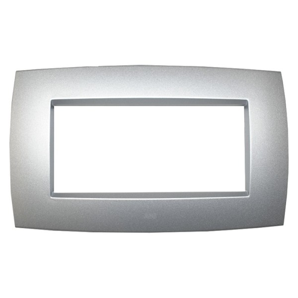 Abb placca smart tecnopolimero 4 moduli 2cse0402smp elos grigio argento