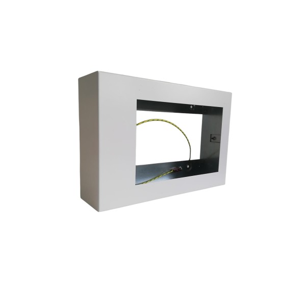 Coffrage extérieur blanc moyen Viabizzuno f6.001.53 m1, corps 8, dimensions 34,5 x 23 x 9 cm