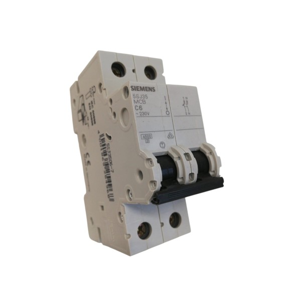 Siemens 5sj35067 interruttore automatico magnetotermico 1p+n  6a 4,5ka c