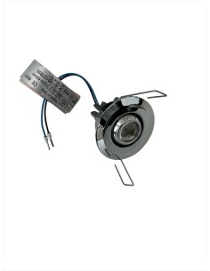 Spot encastré Linea Light 85127b50 Ghilea 3, 1 LED bleue 2 W, angle de vision de 50°, 600 mA, chromé, IP43