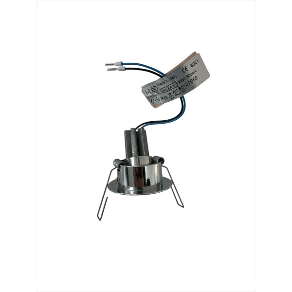 Spot encastré Linea Light 85127b50 Ghilea 3, 1 LED bleue 2 W, angle de vision de 50°, 600 mA, chromé, IP43
