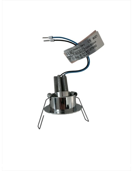 Spot encastré Linea Light 85127b50 Ghilea 3, 1 LED bleue 2 W, angle de vision de 50°, 600 mA, chromé, IP43