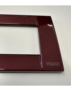Vimar 16736.25 Placca 6 Moduli Bordeaux Metallo serie Idea