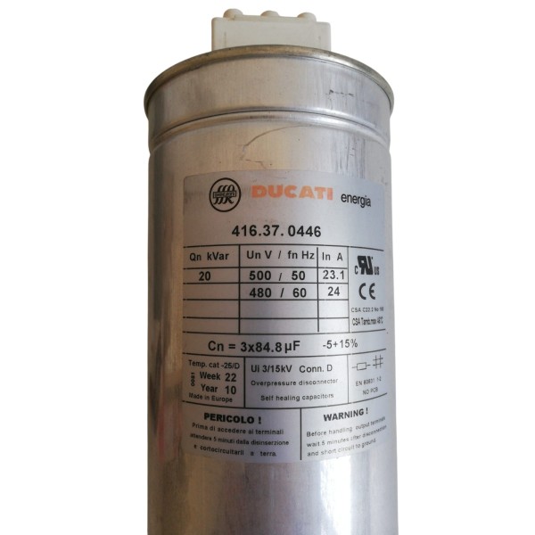 Ducati 416370446 3x84 8mf capacitor 500v 20kvar