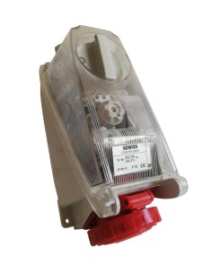 Gewiss gw66609 prise verrouillée avec fusibles 3p n t 16a 380v 6 h cbf ip56