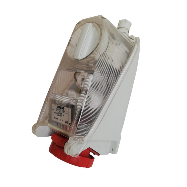 Gewiss gw66609 interlocked wall socket with fuse base 3p+n+t 16a 380v 6h ip56