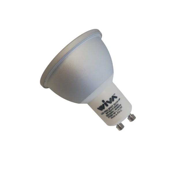 Wiva 12100028 lampadina led gu10 6w 2700k 30d cob