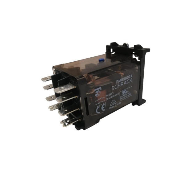 Relais monostable Schrack RM 838024, 2 contacts, 24 Vcc, avec bouton de test