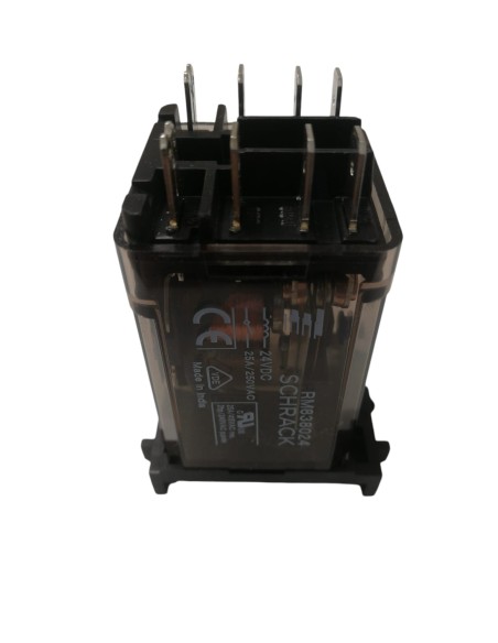 Schrack rm 838024 monostable relay 2 contacts 24vdc with test button