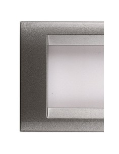 Gewiss GW32014 4-slot plate in metallic titanium, Playbus series