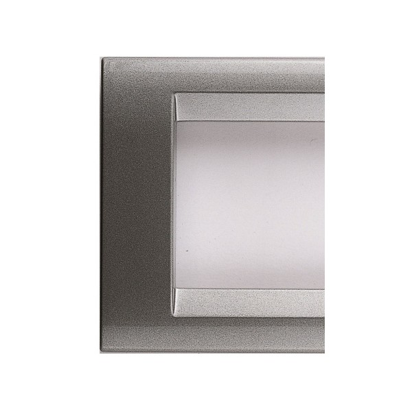 Gewiss GW32014 4-slot plate in metallic titanium, Playbus series