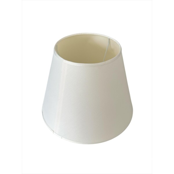 Muranodue replacement medium lampshade in white fabric with ring 35x20h26