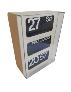 Solari udine linea 60 dator segnatempo verticale bianco giorno/mese/anno