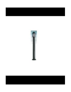 Nobile 5026/06/00/NA Paletto da giardino H.1250mm nero E27 100w Ip44 Diffusore opale c/griglia