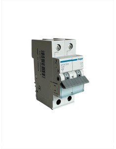 Disjoncteur Hager MYN220, 2 pôles, 2 x 20 A, 4 5 kA, courbe C, modules 2 DIN