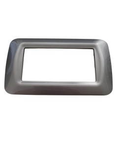 Gewiss gw22604 placca 4 pos titanio metall top system