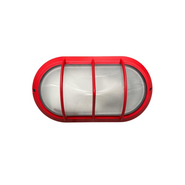 Performance en éclairage 001510 Delta ovale rouge avec grille