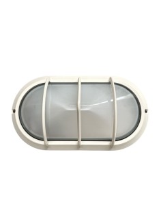 Performance in lighting 001502 Delta ovale bianco E27  60w con griglia