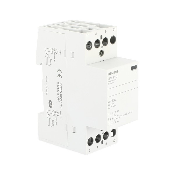 Contacteur Siemens 5tt58312 25 A 24 Vca 3NA 1NC 2 µm