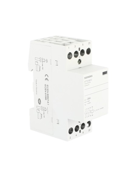 Siemens 5tt58312 contattore 25a 24vca 3na 1nc 2um acc