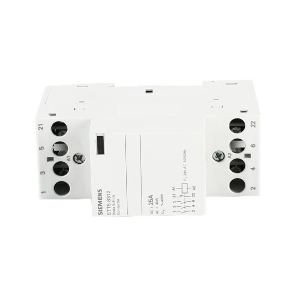 Siemens 5tt58312 contattore 25a 24vca 3na 1nc 2um acc
