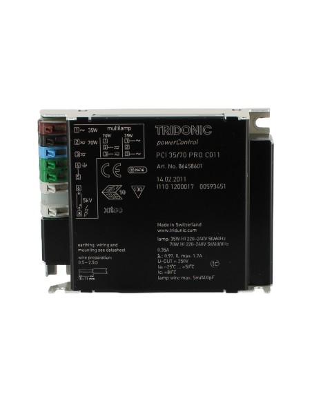 Tridonic 86458601 PCI 0035/0070 PRO C011 220-240 alimentatore elettronico 35/70w