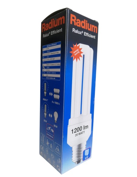 Radium dv20827ra lampada rxe-e 20w/827 220-240v e27 fs1 Radium dv20827ra lampada rxe-e 20w/827 220-240v e27 fs1