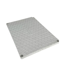 Tapa recta cerrada gris
