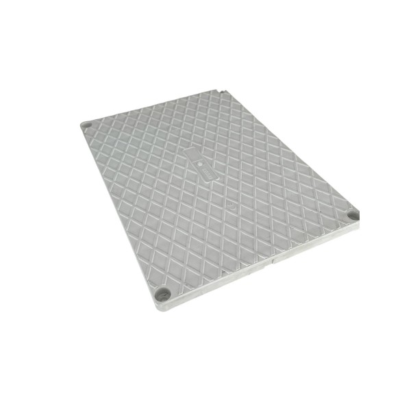 Tapa recta cerrada gris